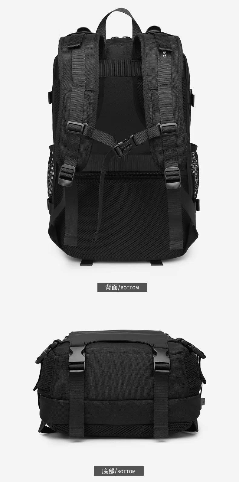 OZUKO Men Backpack Large Capacity 16 inch Laptop Backpacks USB Charging Teenager Schoolbag Male Waterproof Travel Bag Mochilas