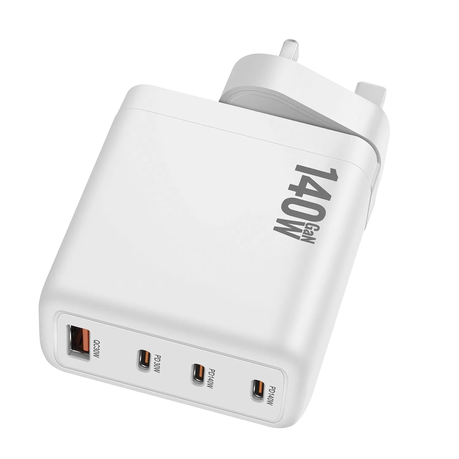 New 140W Multi-Port GaN Charger PD3.1 3C1A Super Fast Charging Head Compact Portable for Mobile Phones