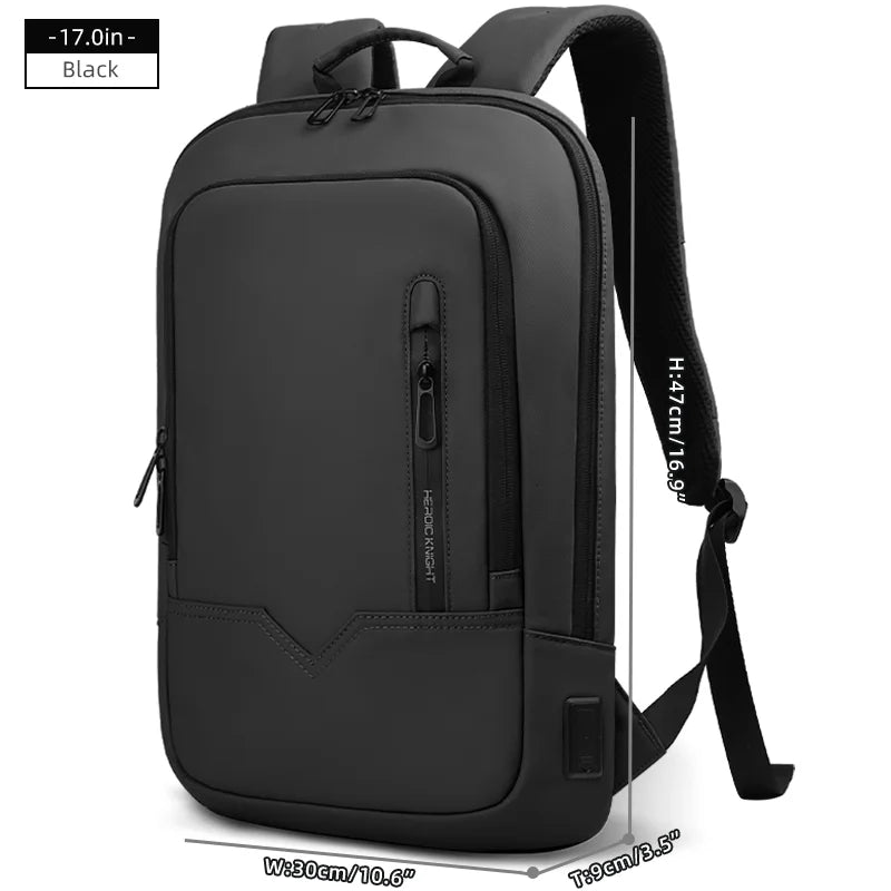 Heroic Knight Backpack Men Multifunction Business Waterproof Slim Laptop Backpack Fashion 15.6