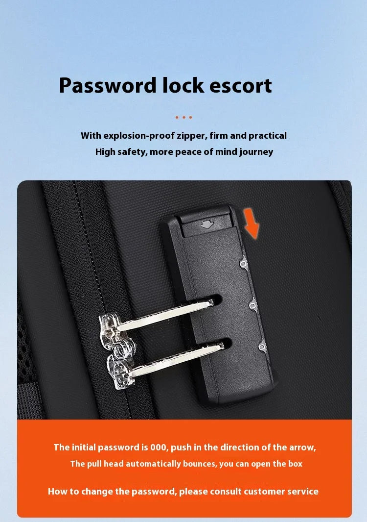 35 L Business Backpack For Men Waterproof Backpack Large Capacity Business Trip Multifunctional Password Anti-theft Laptop Bag
