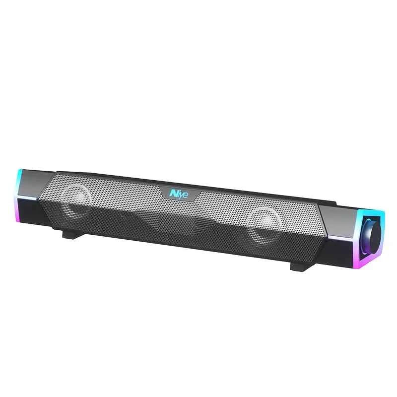 Niye V18 4D Computer Soundbar Speaker – USB Powered Bluetooth 5.3 Stereo with RGB Lights