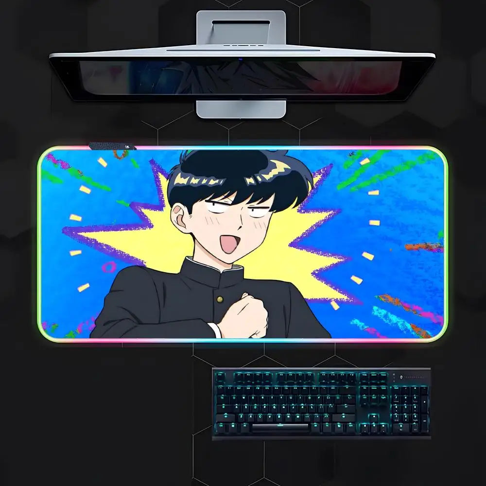 Go For It, Nakamura-kun Mouse Pad Gamer Luminescence Led Mouse Pad Gaming Table Rgb Deskmat Keyboard Pc Mousepad