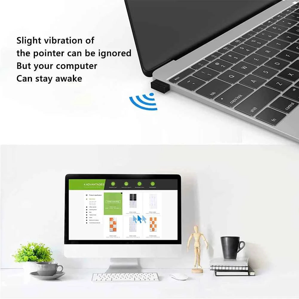 1-3Pcs Mini Automatic Mouse Jiggler Mover ON/Off Button USB Mouse Movement Simulator Undetectable Plug Play for Laptop Desktop