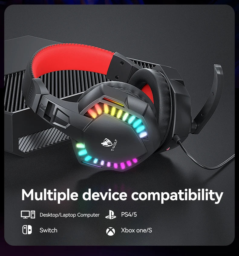 5-in-1 Set Gaming Combo Keyboard 4-color Breathing Light Mouse 3.5mm Gaming Headset Gaming Speaker Anti-slip Mouse Pad NEW HOT