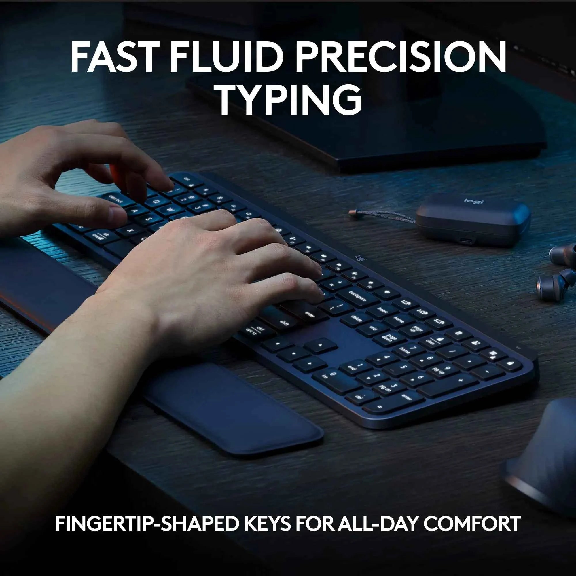 New Logitech MX Keys S Wireless Keyboard Low Profile, Backlighting Bluetooth USB C Rechargeable for Windows Programmable Keys