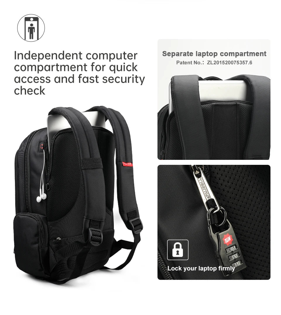 Tigernu Brand Nylon Waterproof Anti theft 15.6