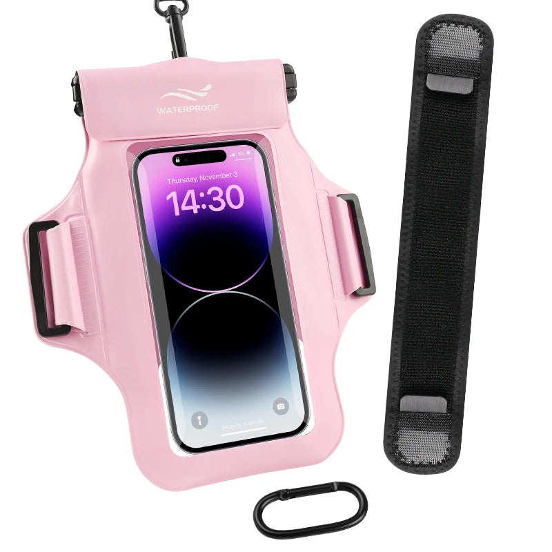 HAISSKY Armband Mobile Phone Waterproof Pouch For iPhone 17 16 15 14 13 12 Pro Max 15 Plus Swimming Surfing Diving Arm Phone Bag