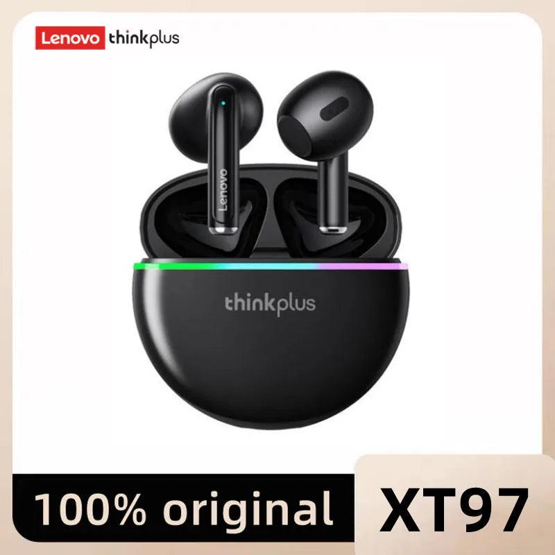 Lenovo XT97 Bluetooth Wireless Headphones With Flash Led Light  Bluetooth Earphone Wireless Earbuds Headsets With Microphones