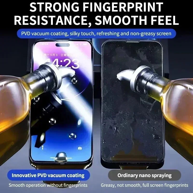 Oleophobic Coating Dust Free Easy Installation Screen Protector For iPhone 14 11 13 12 15 Pro Max Mini XS X XR 17 16 Plus Glass