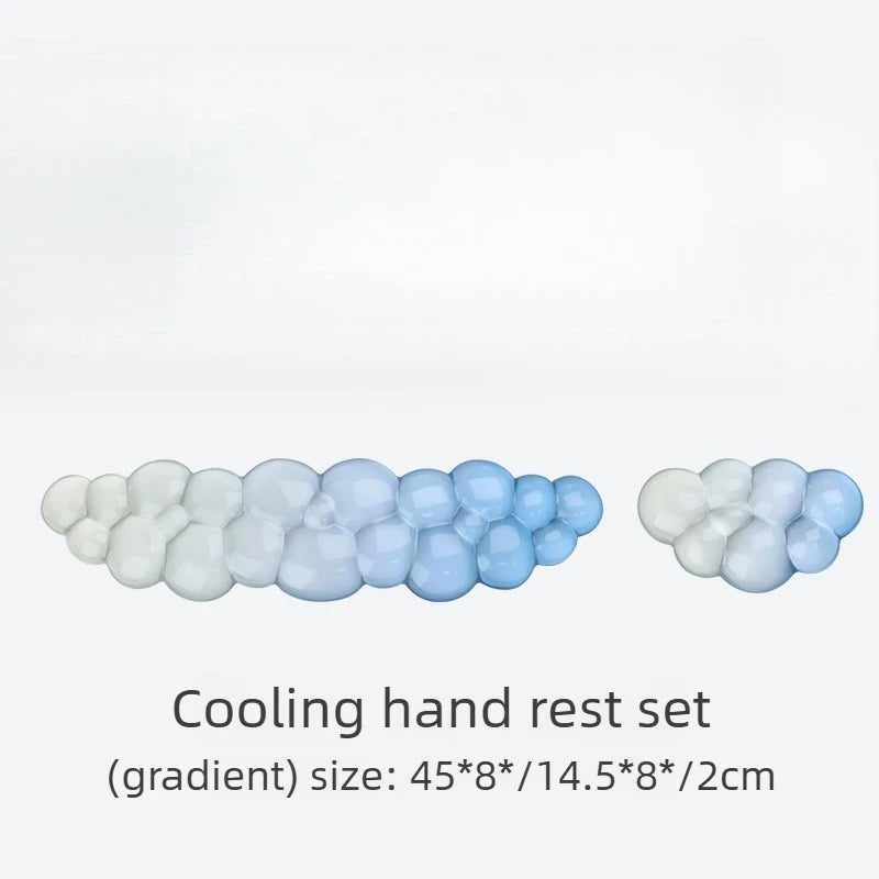 Cloud shaped silicone transparent wristband, mouse pad with wrist rest,non slip keyboard,ergonomic keyboard,mouse pad,wrist rest