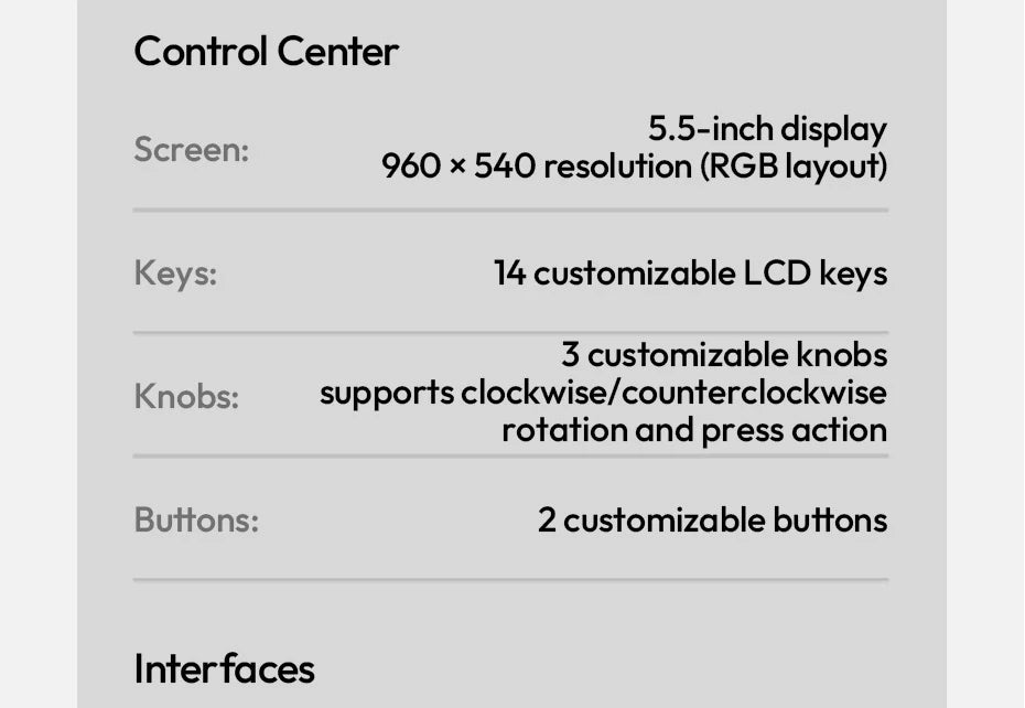 Ulanzi D200X All-in-One Creative Deck Desktop Control Hub for Video Photo Editing Smart Lighting Livestream Console Ecosystem
