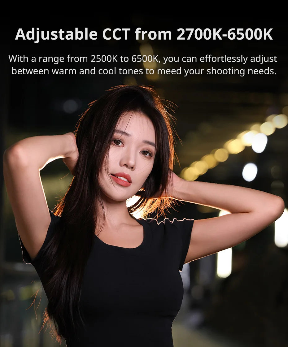 Ulanzi UA12 12W Inflatable TPU Air Tube Light 2700K-6500K Bi-Color Portable Pocket Light Stick Magnetic Mount for Livestreaming