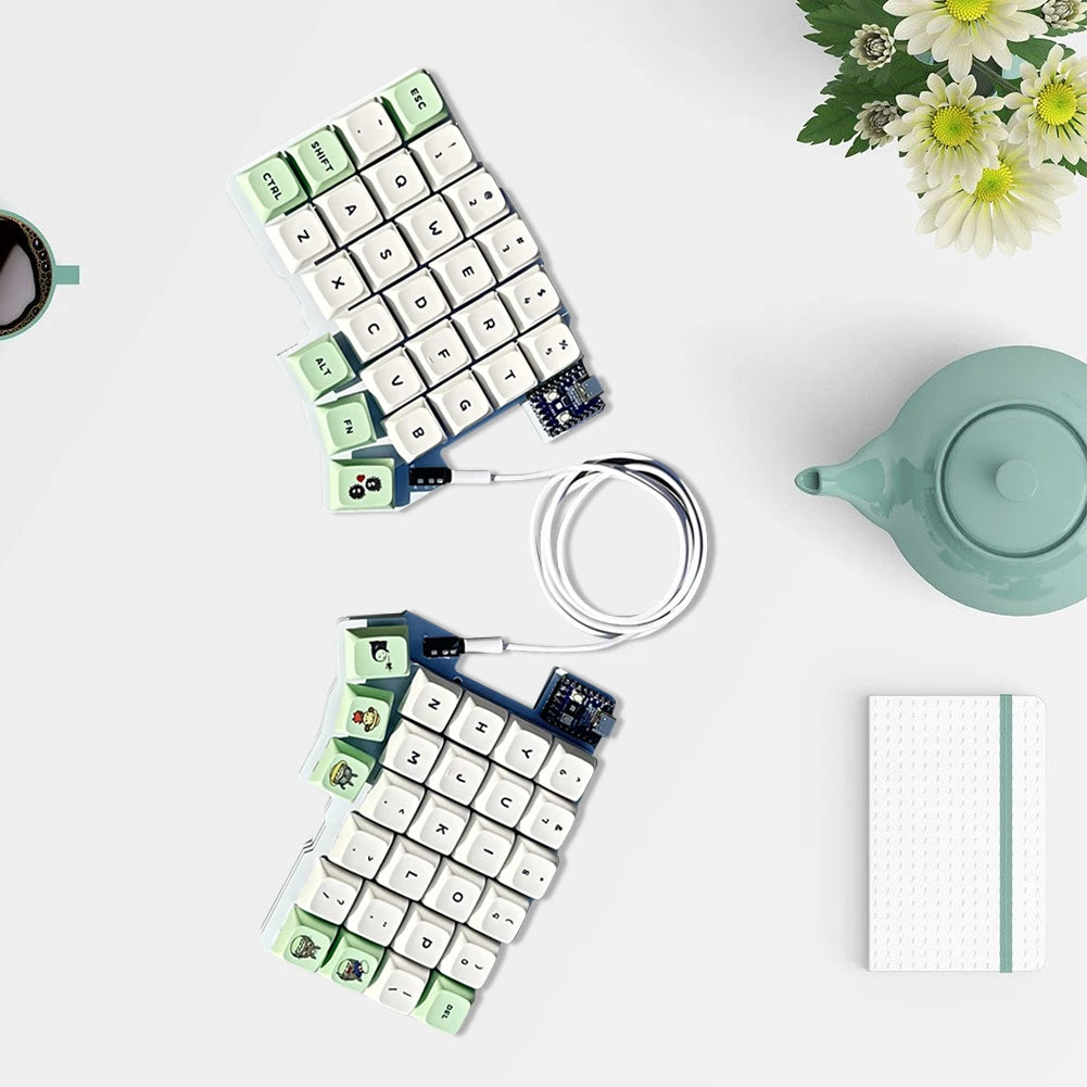Split Keyboard Wired Ergonomics Keyboard Hot Swap Programmable Keyboard Left Right Hand Keyboard Customized PC Gamer Accessories