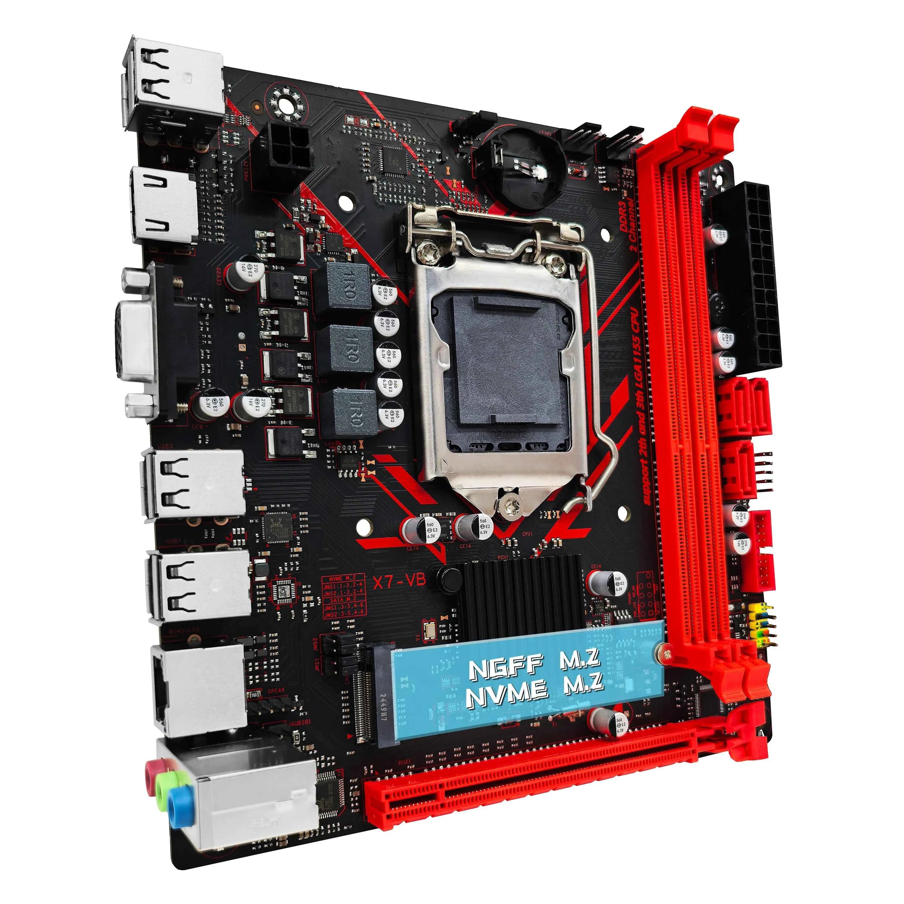 ZSUS H61 Motherboard LGA 1155 Desktop Motherboards Support DDR3 RAM With NVME M.2 Interface USB2.0 SATA2.0