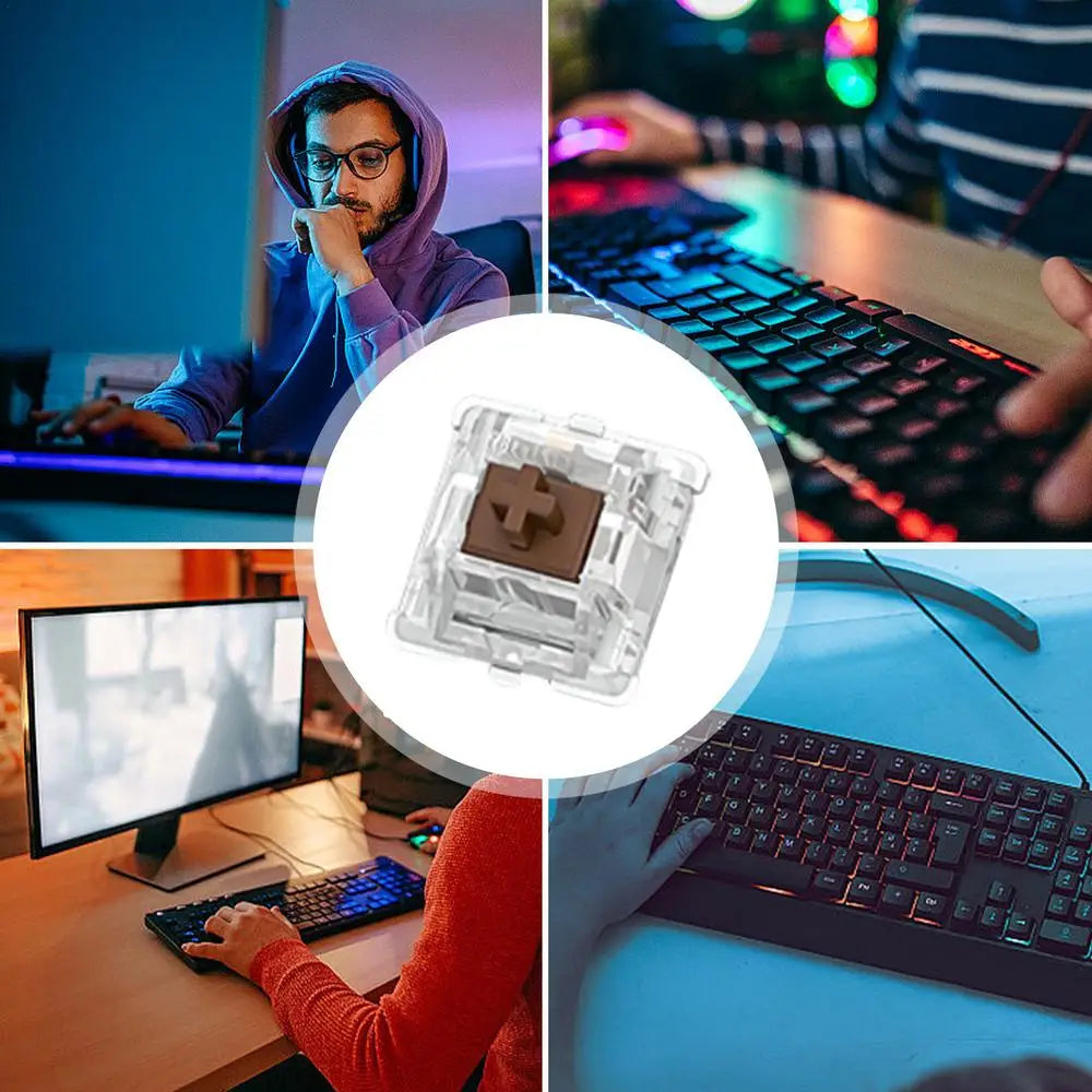 30Pcs Switch Mechanical Keyboard Switch 3Pin Clicky Linear Tactile Silent Switches RGB LED SMD Gaming for MX Switch