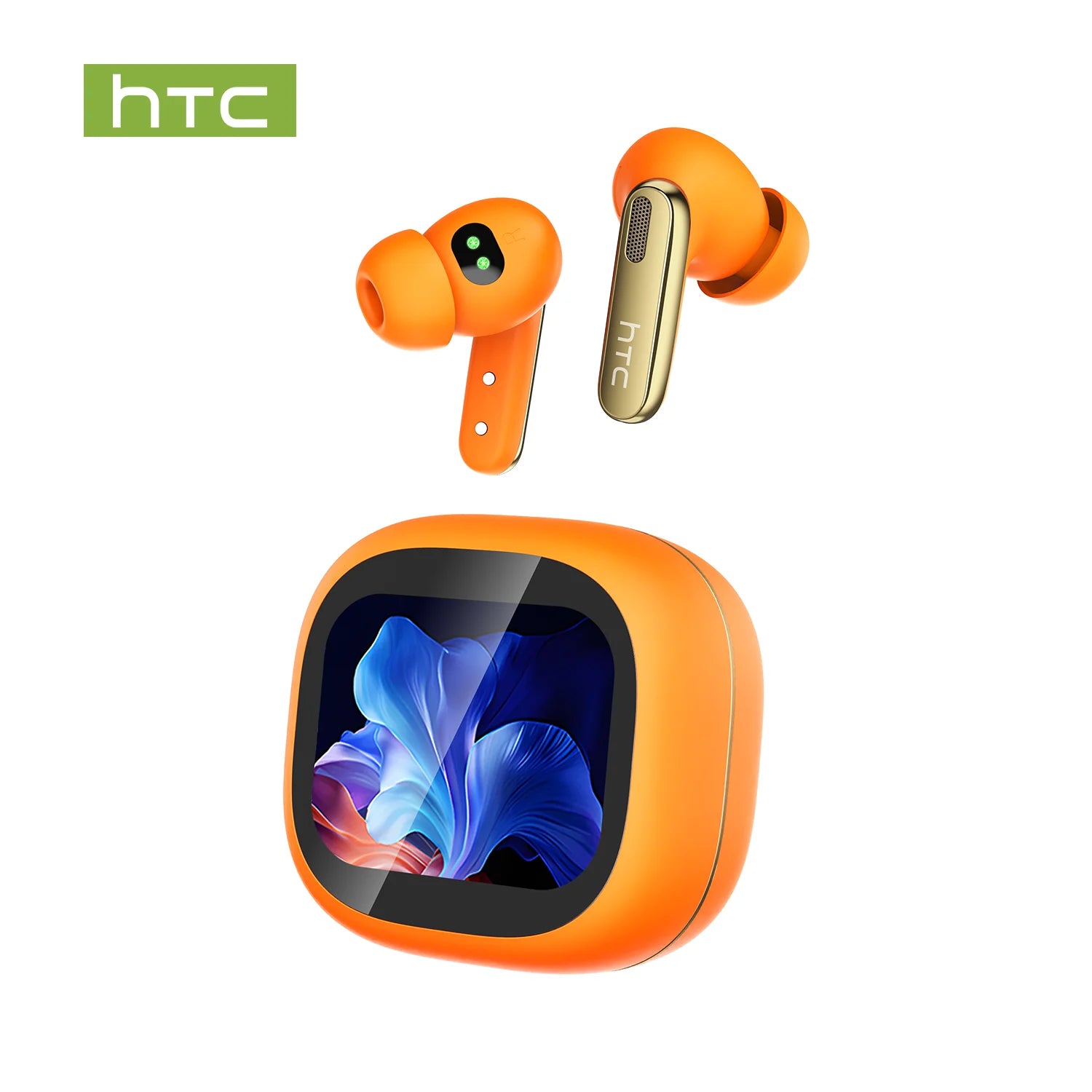 HTC NE46 TWS Earbuds BT 6.0 Heart Rate Monitoring Earbuds Smart Screen Charging Case  Noise Cancelling HiFi Stereo AI Translator