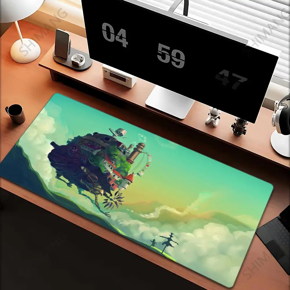 Mouse Pad Anime Street Kawaii Mousepad Laptop Gaming Accessories Keyboard Pad PC H-Howls Moving C-Castle Gamer Desktop Mouse Mat