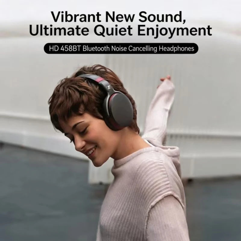 Sennheiser HD458BT Bluetooth Headset Active Noise Reduction Subwoofer Headset