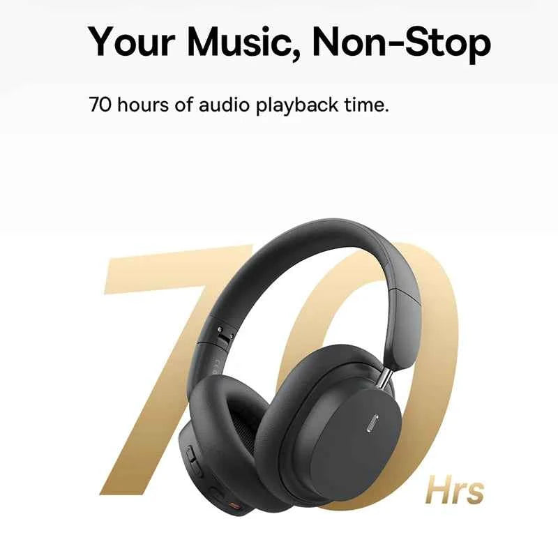 Baseus Bowie D05 Wireless Headphone 3D Spatial Audio Earphone Bluetooth 5.3 Headset 40mm Driver Foldable Over Ear Headphone
