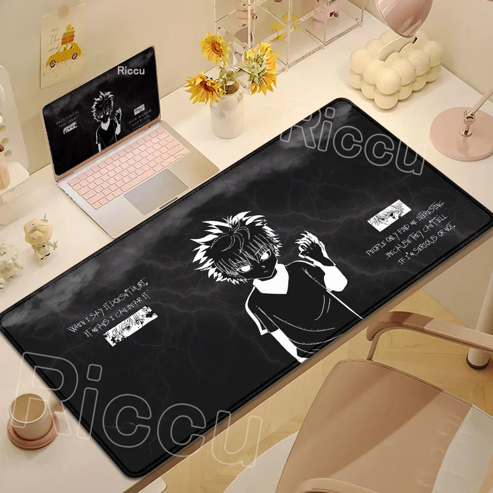 New Hxh Large Mousepad Hunter X Hunter Mouse Pad XXL Gaming Accessories Office Gamer Keyboard Desk Mat Non-Slip Laptop Anime Rug