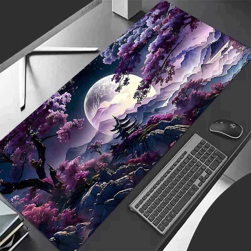 Starry Sky Moon Mouse Pad Large Computer Office Game Table Mats XXL Rubber Anti-slip Gaming Keyboard Mousepads Long Desk Pads