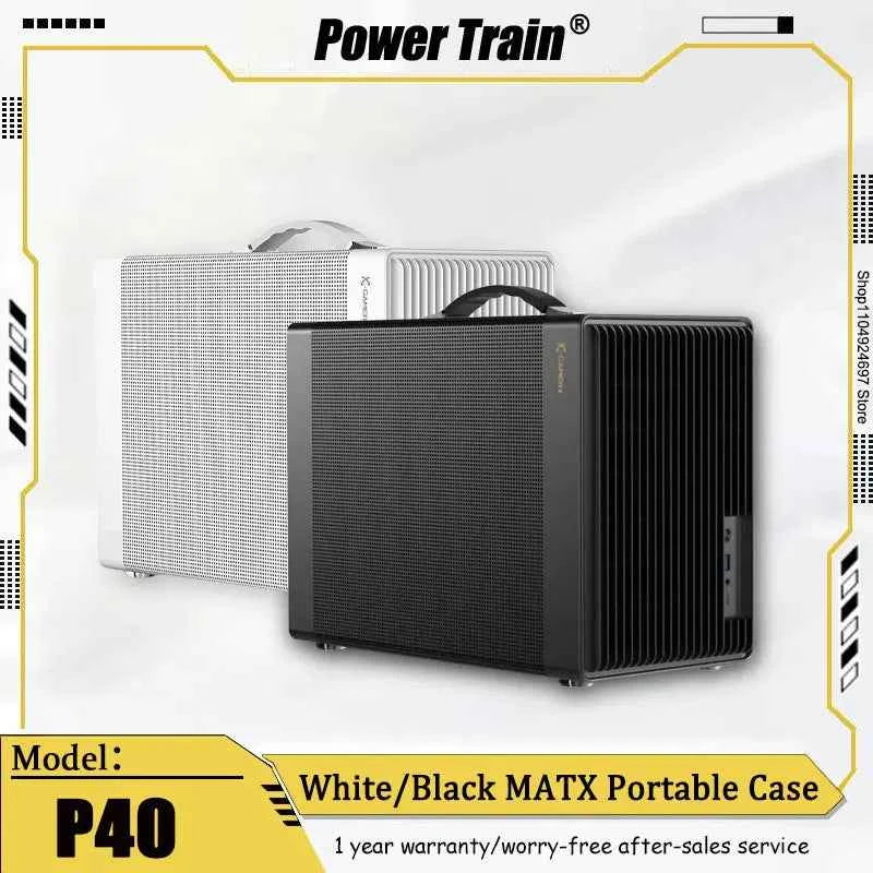 Power Train P40 MATX Case Desktop Computer Vertical Desktop Portable Host Case Mesh Breathable Graphics Card 350mm Length Limit