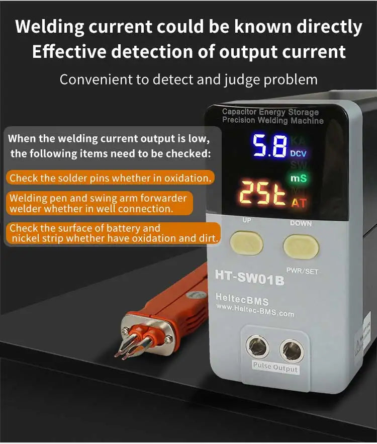 Heltec 21KW 36KW 42KW Capacitor Storage Battery Spot Welding Machine/Portable Small Spot Welder LED Display 0.5mm Thickness