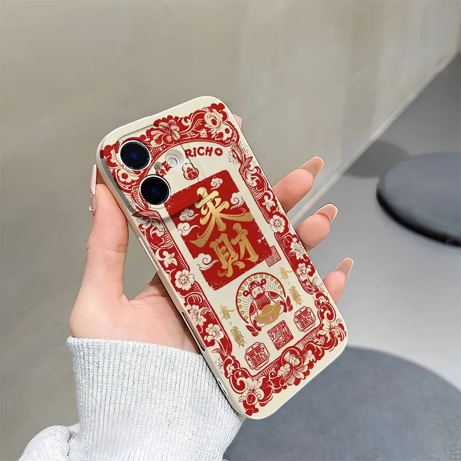 Lai Cai Patterned phone cases for iPhone 17 to 11 Pro Max Plus