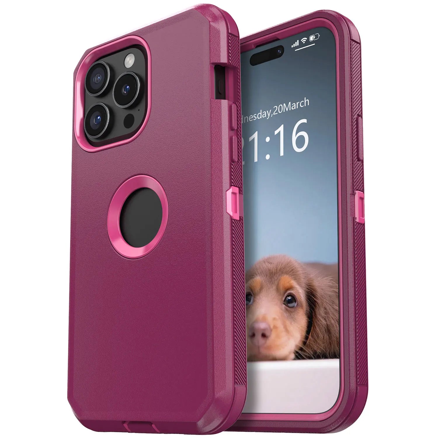For iPhone 14/14 Plus/14 Pro Shockproof Phone Case Rugged Hybrid Heavy Duty Soft Protective Cover With Belt Clip