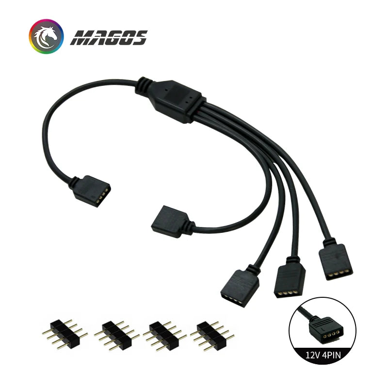 SYNC Motherboard Cable RGB Splitter 12V 4Pin 5V 3Pin Header Addressable RGB Hub Transfer Extension Cable For ASUS GIGABYTE MSI