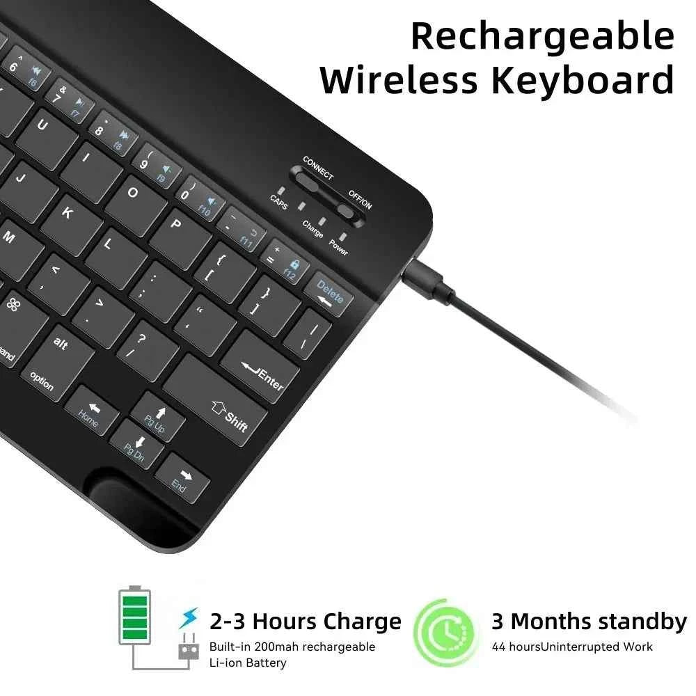 Tablet Wireless 10inch Keyboard For iOS Android Windows For iPad Huawei Samsung Teclado Bluetooth-compatible Keyboard and Mouse