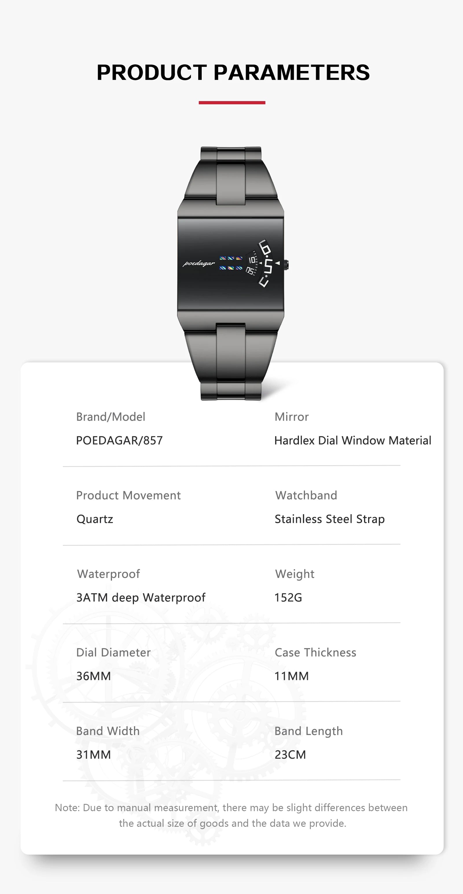 POEDAGAR Brand Business Man Watch Waterproof Stainless Steel Military Man Clock Quartz Casual Fashion Men's Watches Reloj Hombre