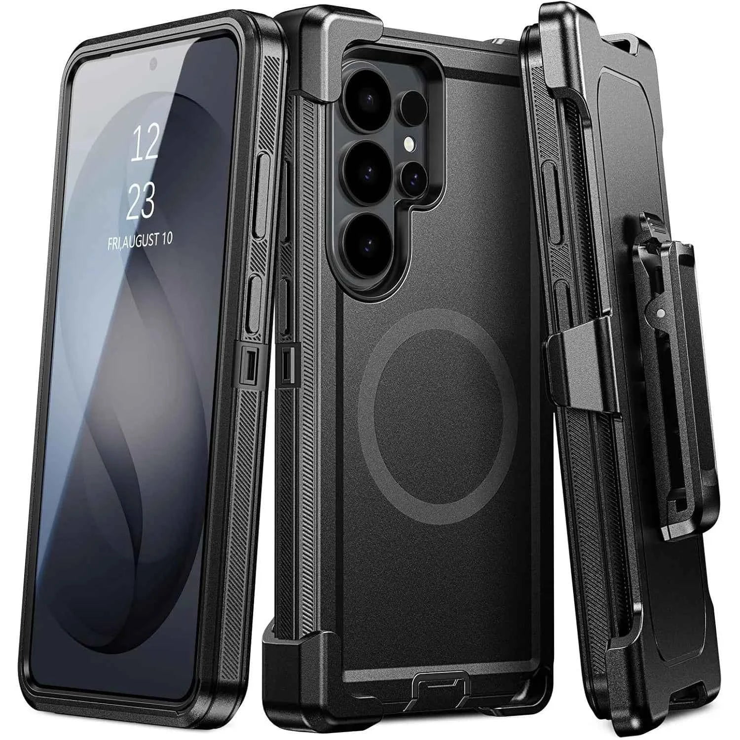 Military Armor OTT For Magsafe Charge Case For Samsung S26 Ultra S25 S24 S23 S22 Plus FE Edge Hard PC+TPU Clip Bracket  Cover