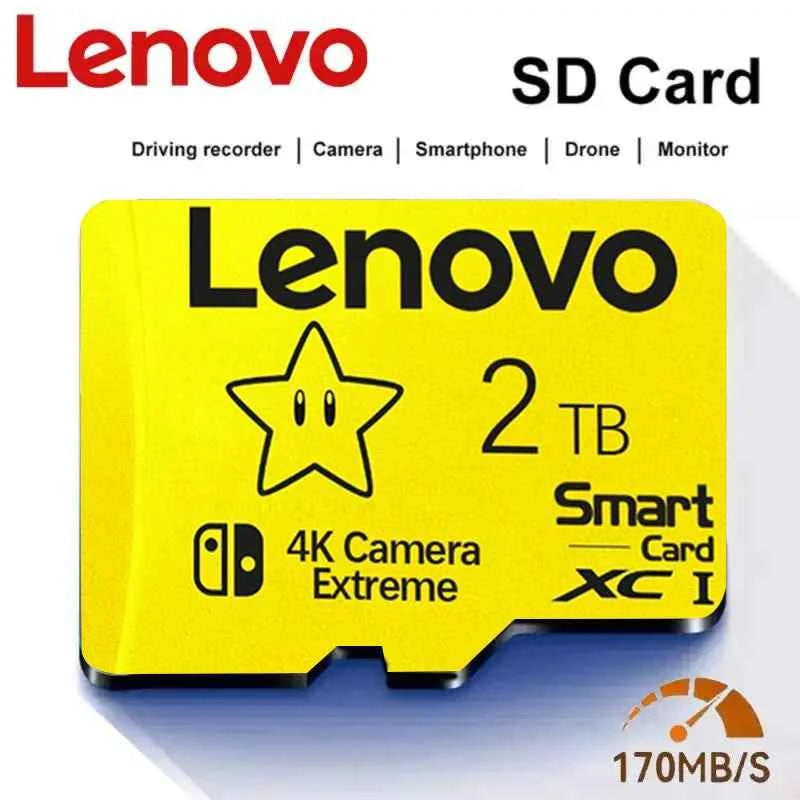 Lenovo High-Capacity Micro SD / TF Memory Card for Nintendo Switch, Cameras, Smartphones – 128GB/256GB/512GB/1TB