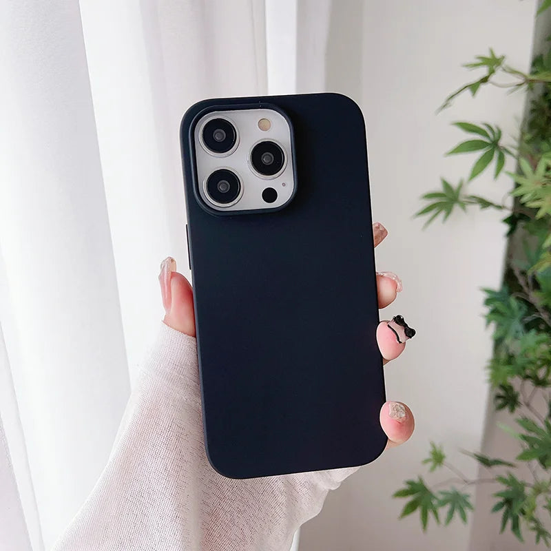 Luxury Matte Candy Ultra Thin Color Silicone Soft Case For iPhone 16 15 14 13 12 11 Pro Max Plus Mini Back Cover Colorful Shell