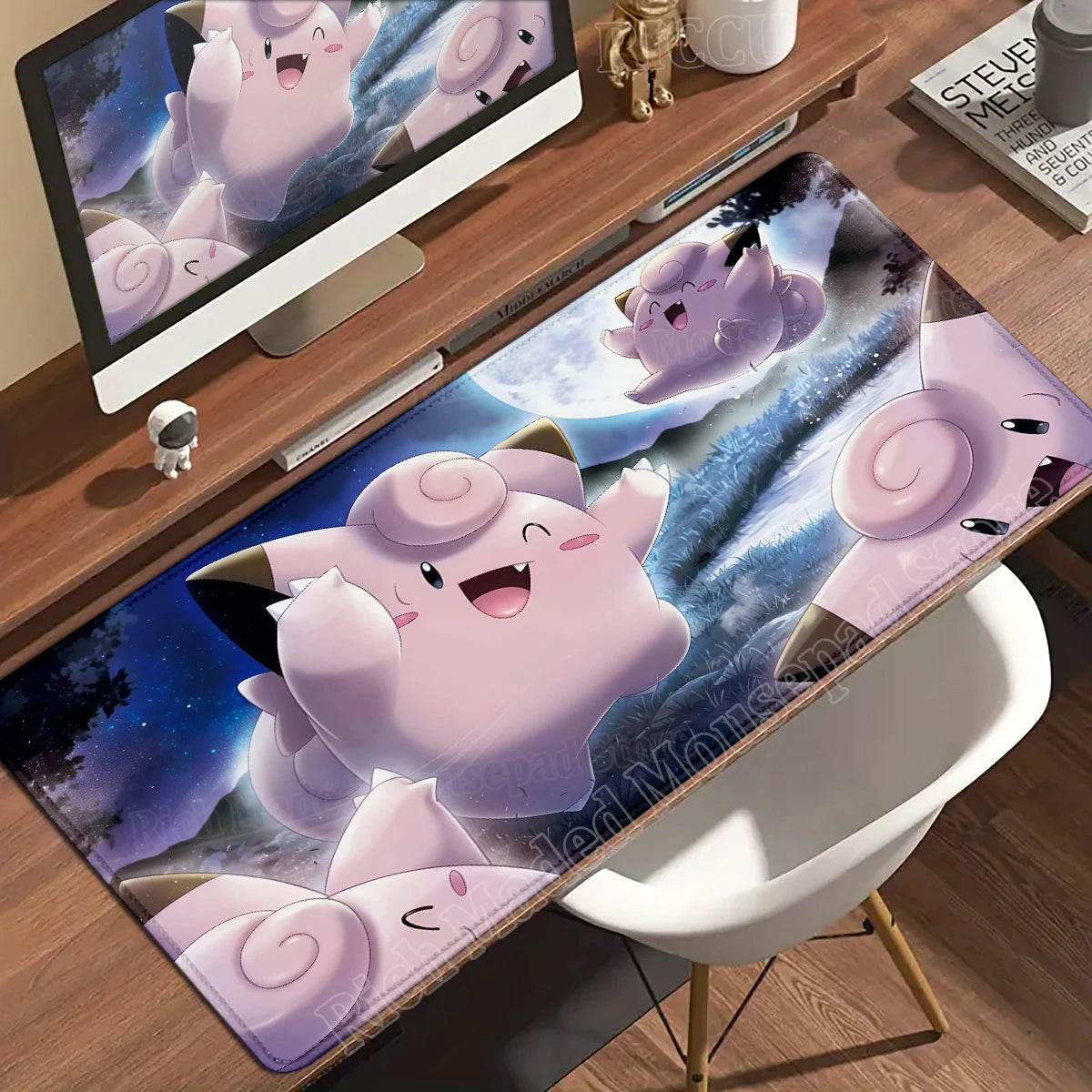 Kawaii Pink Keyboard Pad Clefairy Anime Gamer PC Cabinet Mouse Pad Ppokemon Jigglypuff Mousepad Laptop DeskMat E-Sports Mousemat