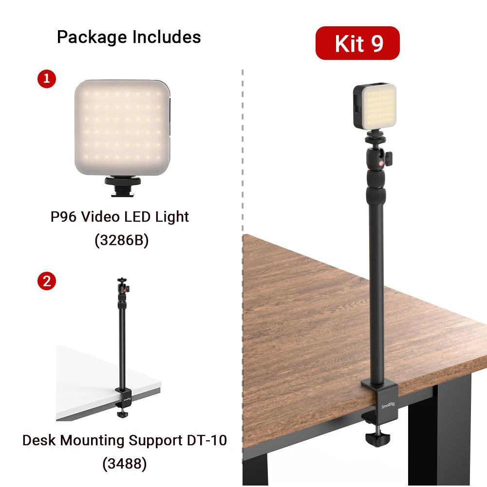 SmallRig P96 LED Video Light  Mini LED Camera Lights 2200mAh 6500k Zoom Photo Video Lighting for Youtube Tiktok Vlog Fill Light