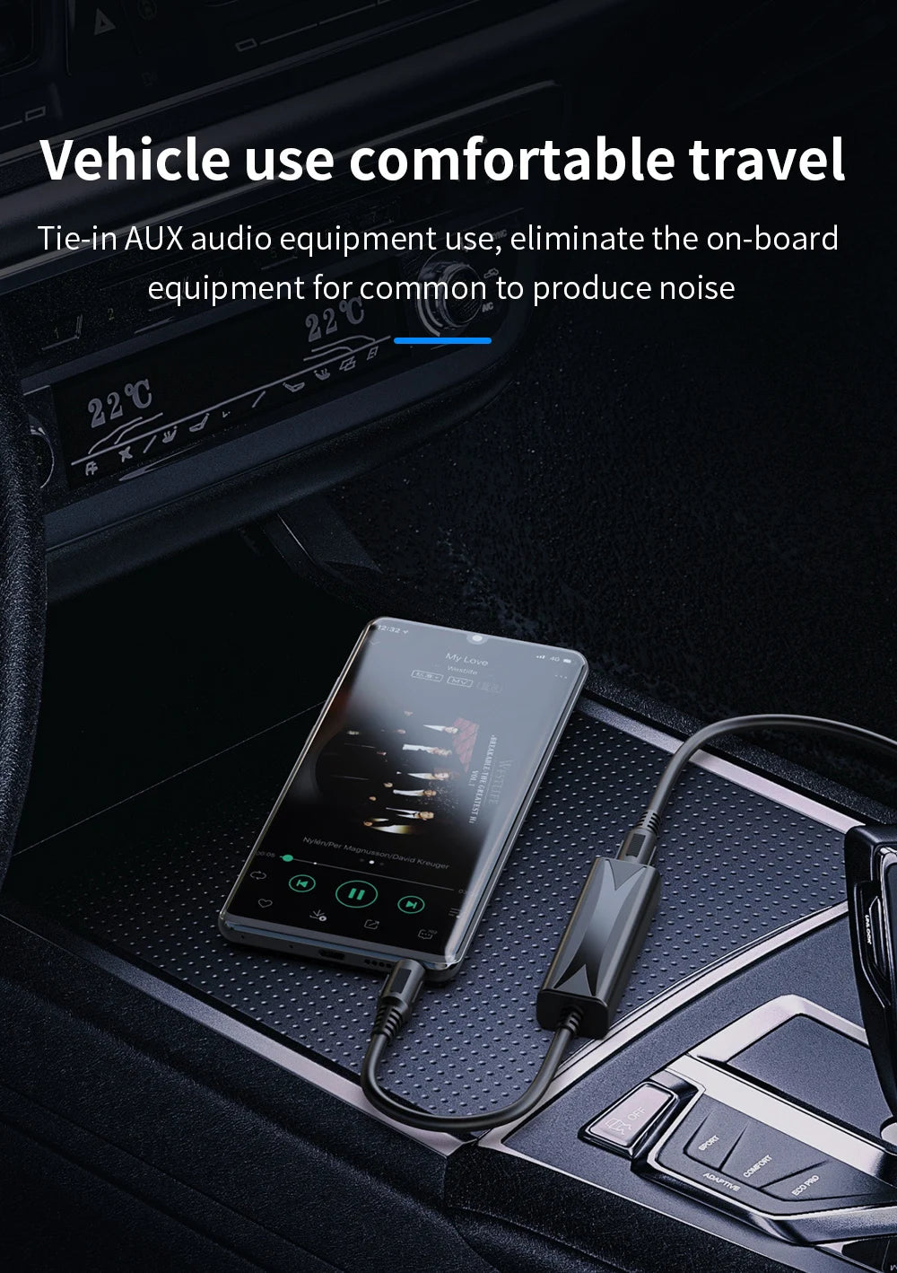 3.5mm AUX Audio Anti-interference Ground Loop Noise Filter Lsolator Eliminate Cancelling For Home Stereo Car Audio System