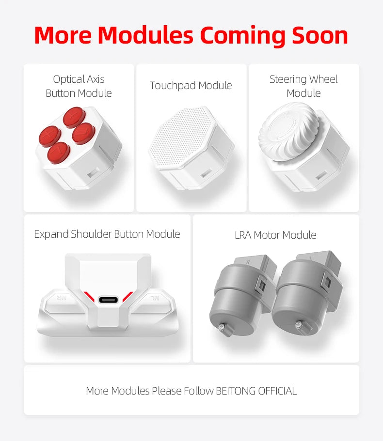BEITONG PanGu Custom Modular Game Controller Wireless Gamepad Customizable Gaming Controller for PC/NS2/Mobile/Steam