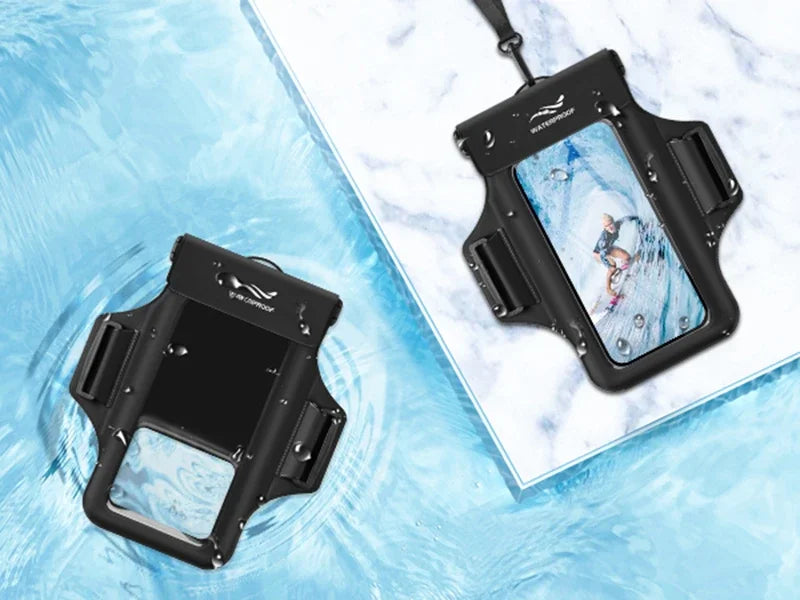HAISSKY Armband Mobile Phone Waterproof Pouch For iPhone 17 16 15 14 13 12 Pro Max 15 Plus Swimming Surfing Diving Arm Phone Bag