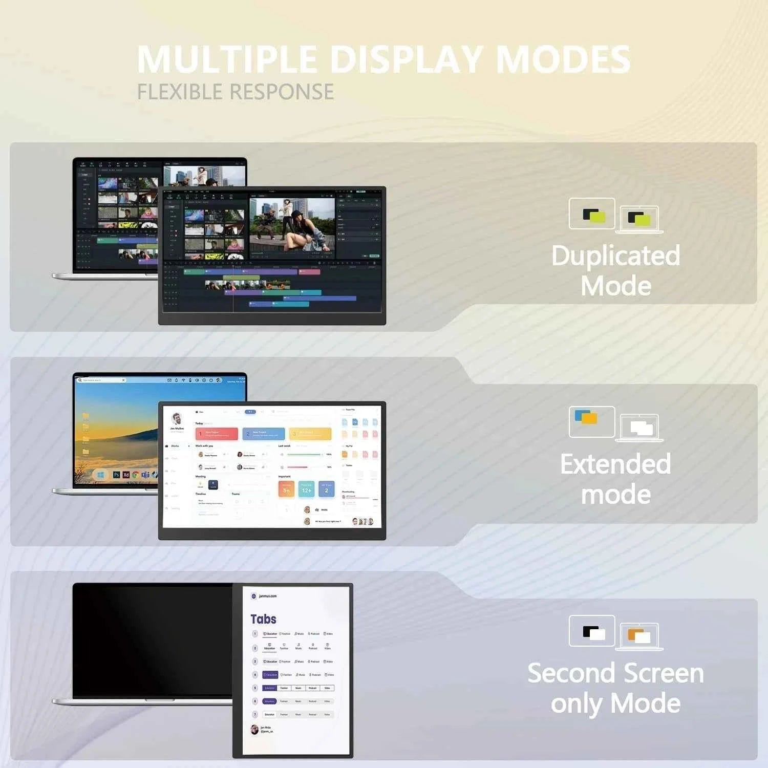 New 15.6 Inch Portable Monitor IPS HDR FHD 1080P USB-C Plug & Play Ultra Slim External Screen  for Laptop Phone Xbox PS4 PS5