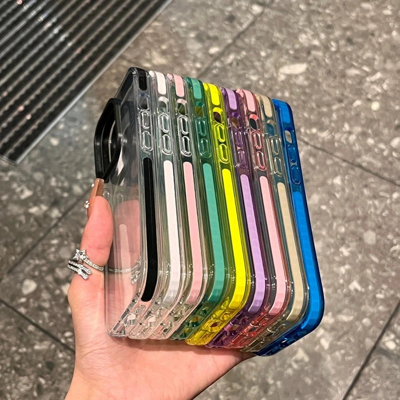 Luxury Transparent Case For iPhone 15 14 13 12 11 Pro Max 7 8 Plus X Xs Max XR Shockproof Clear Soft TPU Cover