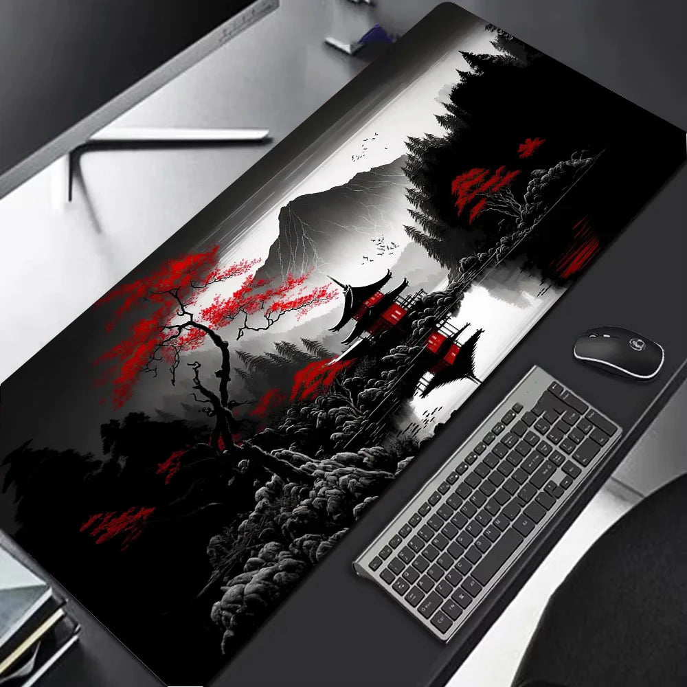 Sakura Scenery Mouse Pad Large Anti-Slip Rubber Gaming MousePad Durable Desk Pad Thick Seam Edge Suitable for Office and Gaming - WinSupport Tech