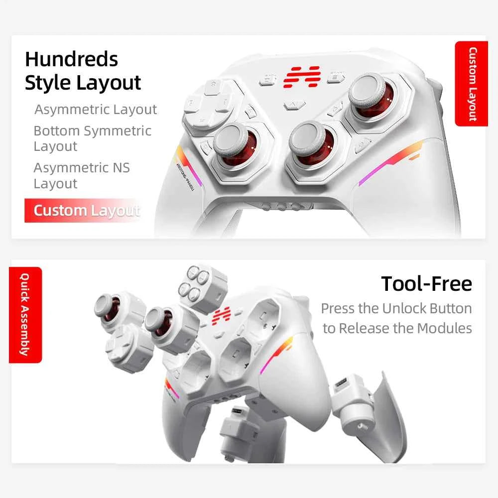 BEITONG PanGu Gamepad Customizable Modular Controller Wireless Bluetooth Gaming Controller for PC/NS2/Mobile/Steam