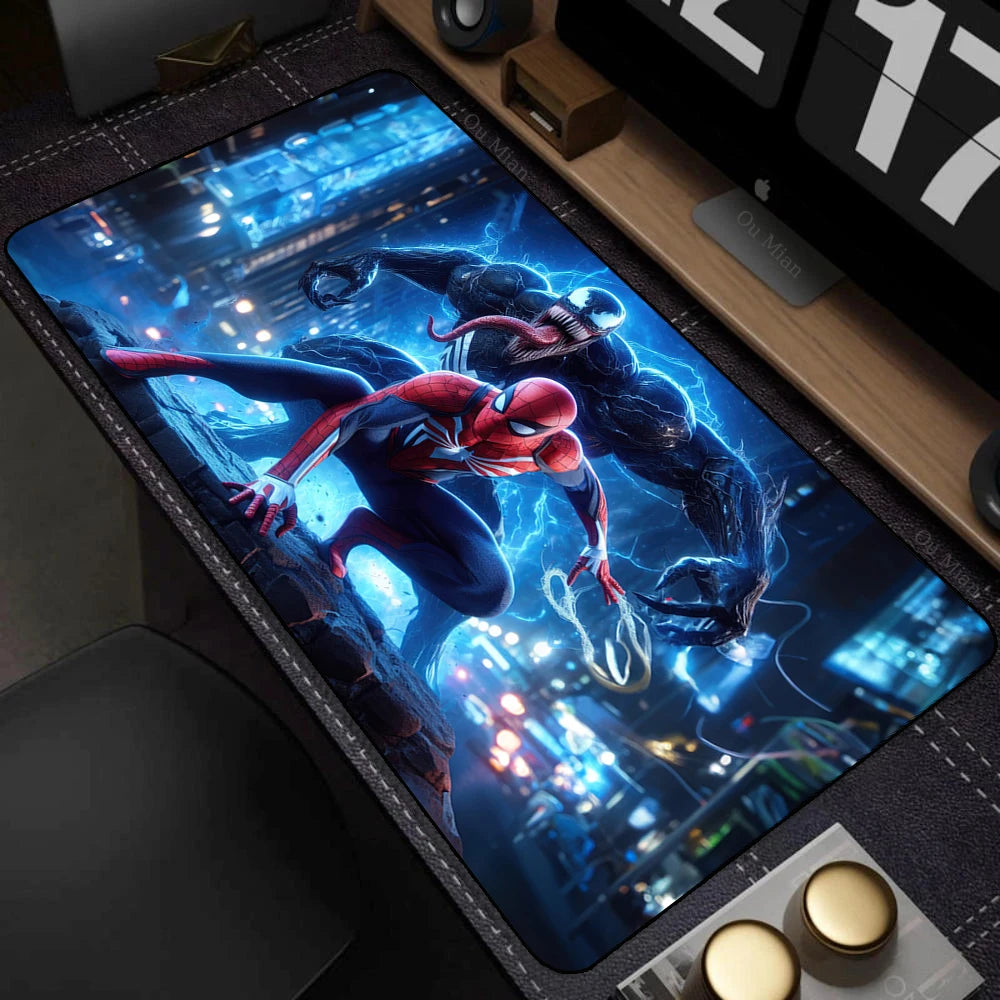 Spider-Man Mouse Pad Laptop HD Anime XXL Keyboard Pad Gamer Cabinet Mousepad PC Gaming Accessories Desk Mat Rubber Carpet