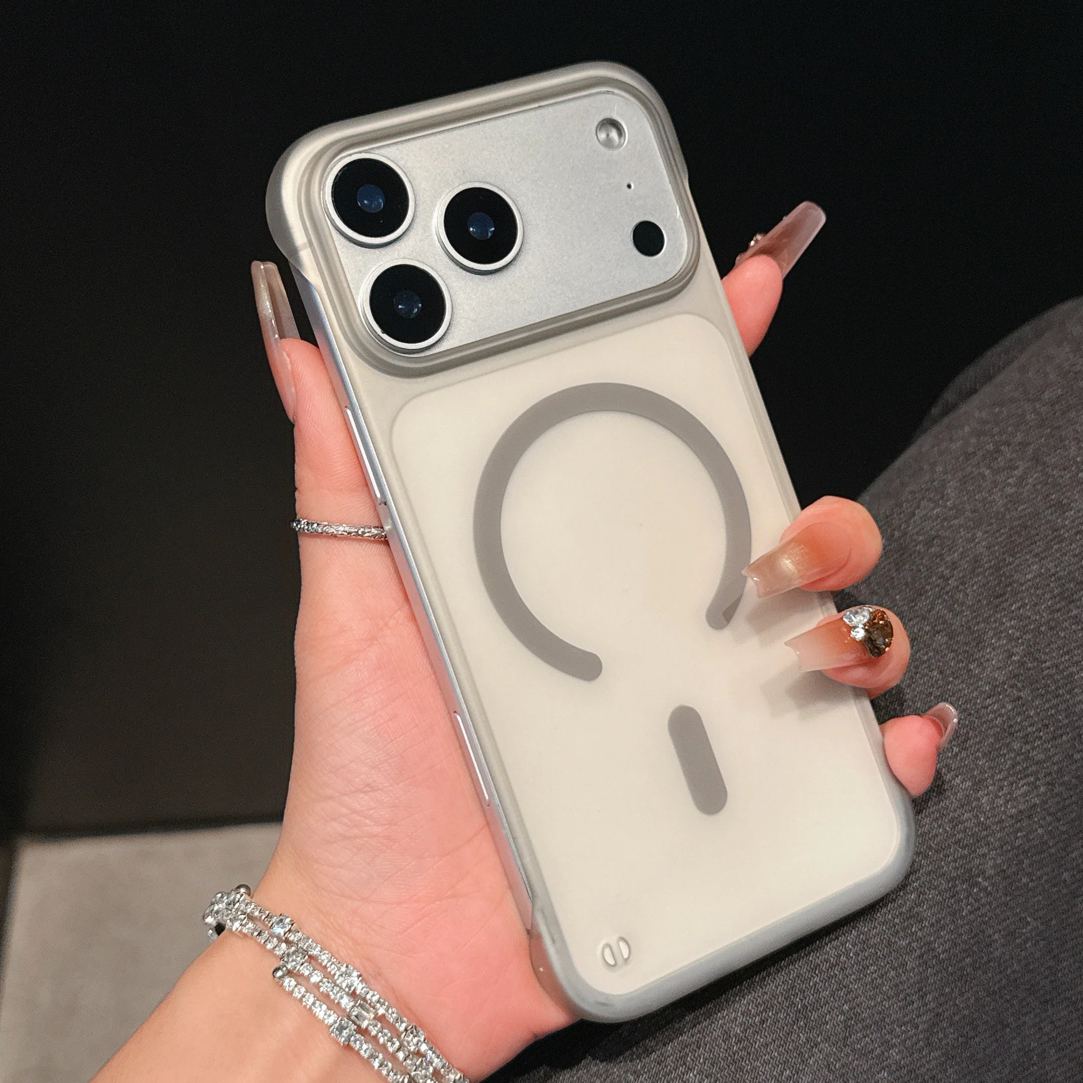 Ultra Thin Frameless Phone Case For iPhone 17 Pro Max Air 14 15 Plus 11 13 12 16 Pro For Magsefa Magnetic Matte Protection Cover