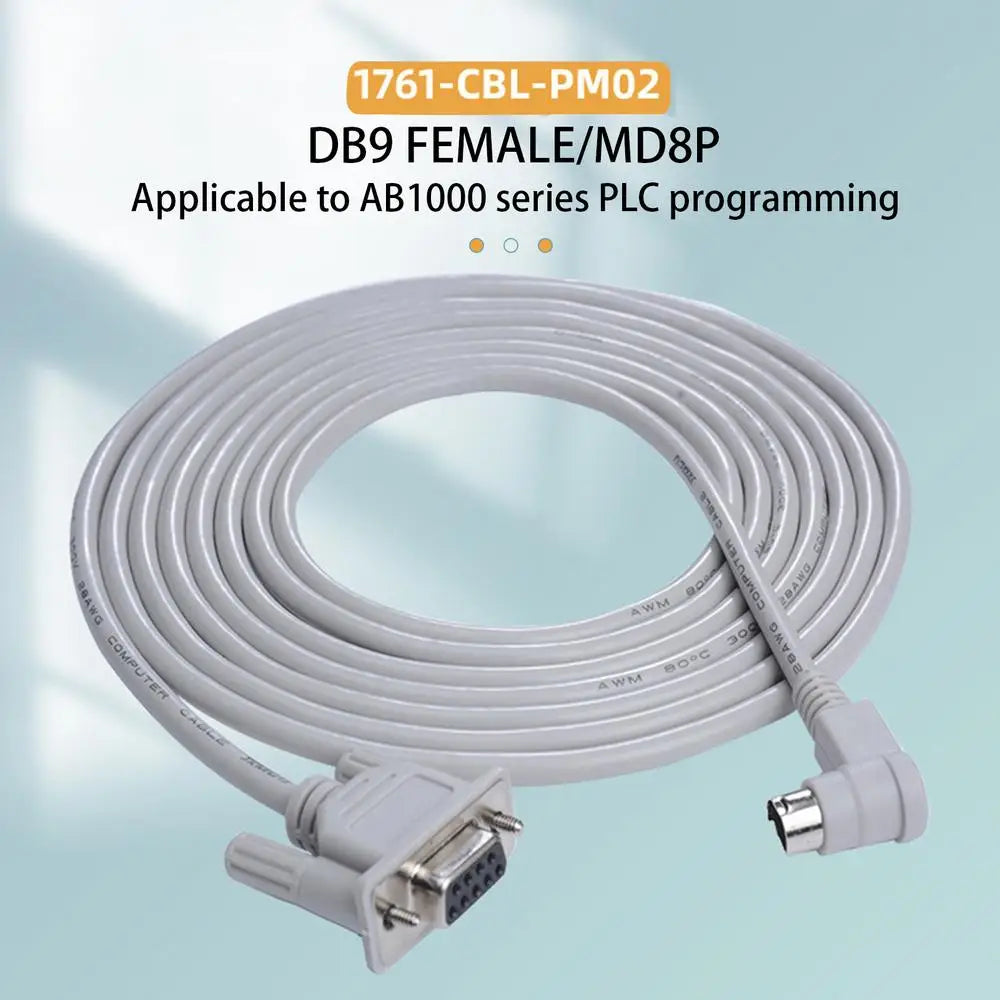 PLC Cable For Allen Bradley MicroLogix 1000 1200 1400 1500 Programming Cable 1761-CBL-PM02 Professional Data Transmission Cord