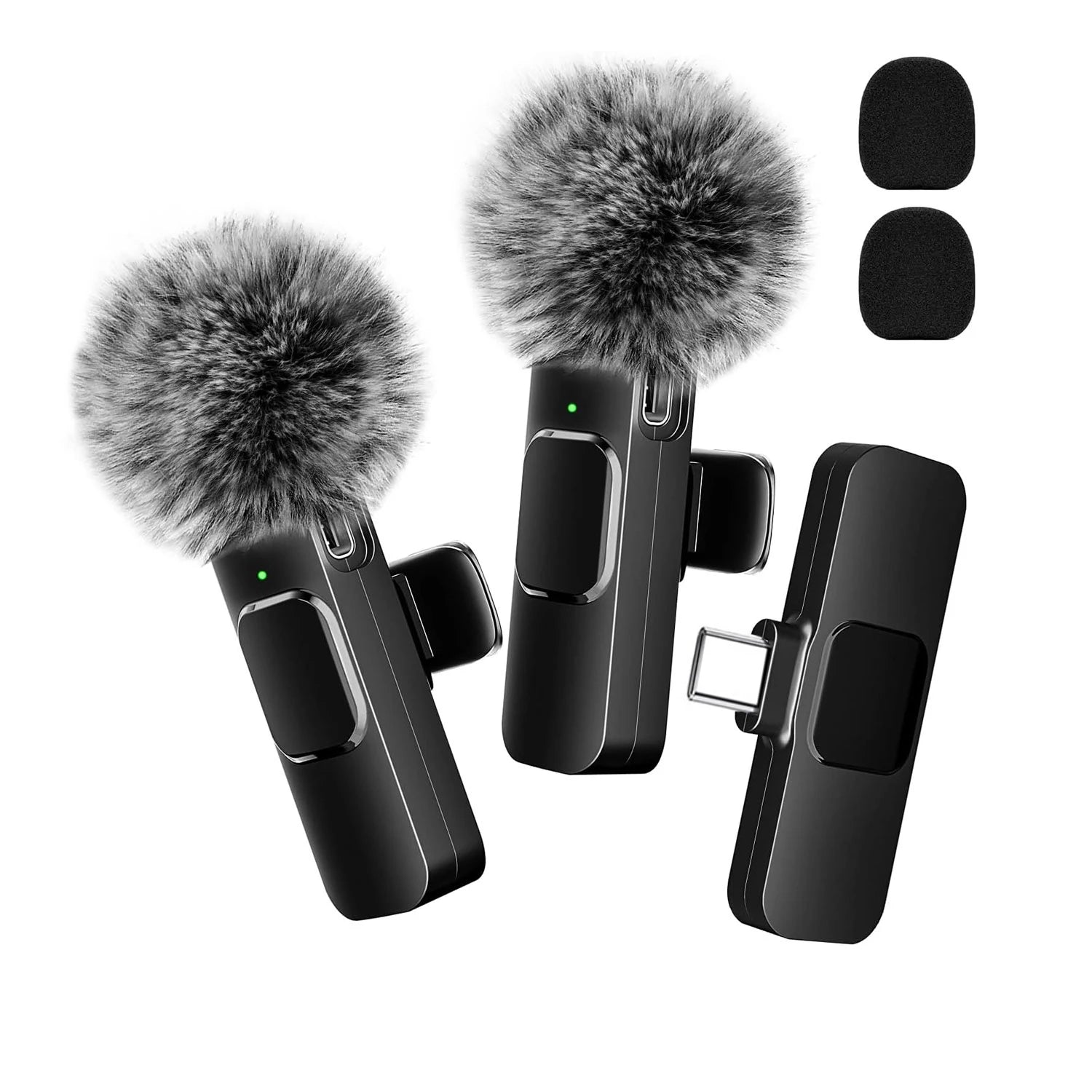 K60 Wireless Lavalier Microphone Mini Audio Video Recording Mic For iPhone Android Laptop Live Gaming Mobile Phone Microphone