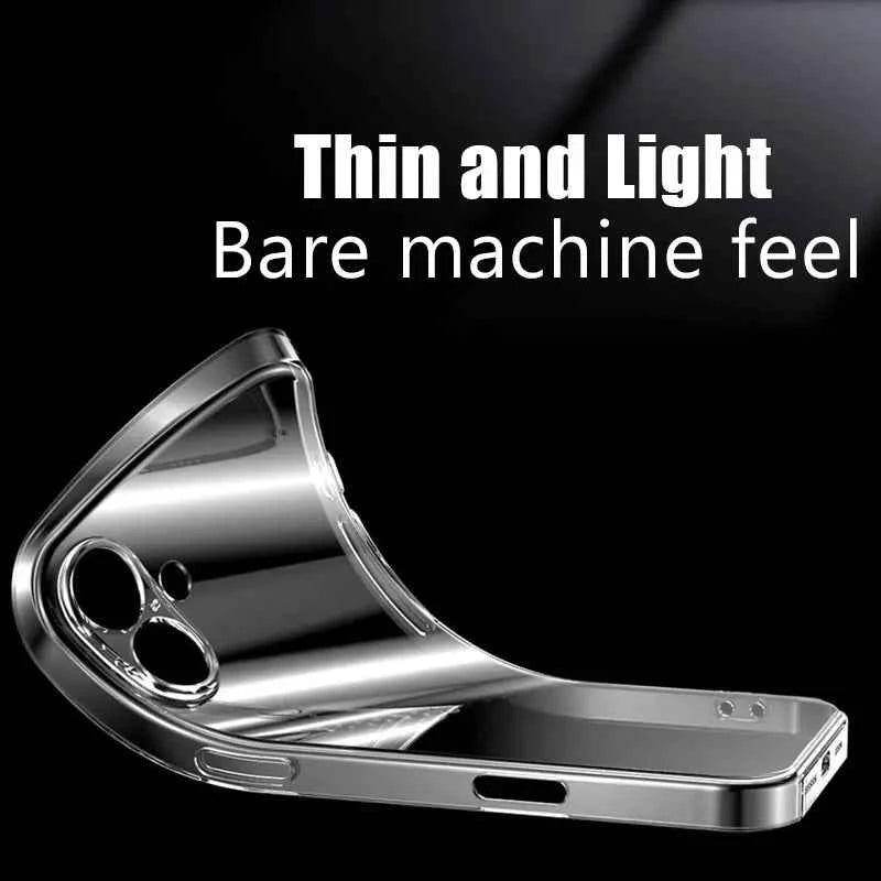 Clear Silicone Phone Case For iPhone 17 16 Pro Max 17 Air 16E Soft Back Cover For iPhone 15 14 11 12 13 Pro Max Mini Plus Case