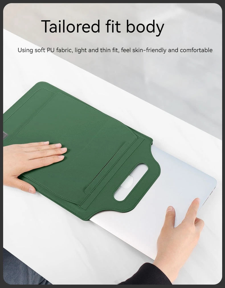 PU Leather Multi-functional Laptop Sleeve Bag Notebook Case for Macbook Air Pro 11 13 14 15 16 Pro Cover Accessories
